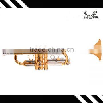 keful c key brass trumpet