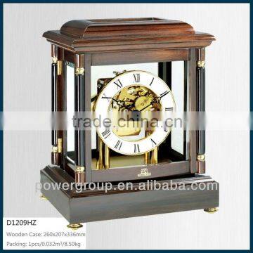 Solid wood table clock White &Golden face Roman numeral PW1209HZ