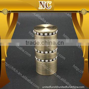 hot selling window modern diamond curtain pole finial