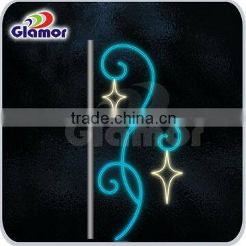 holiday decoration designer lamp poles motif with star