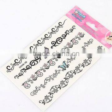 Metallic waterproof Tattoo, jewelry design temporary glitter tattoo