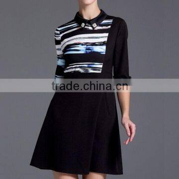 New design American style going out black short puffy dresses for women