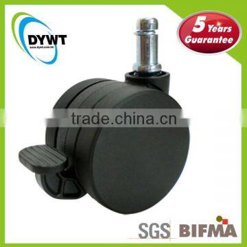 BIFMA standard furniture swivel plastic castor with u plate