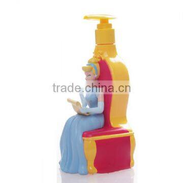 Custom Classic Cartoon Princess Plastic Bottle/Make Custom Famous Cartoon Character Plastic Shower Bottle FACTORY