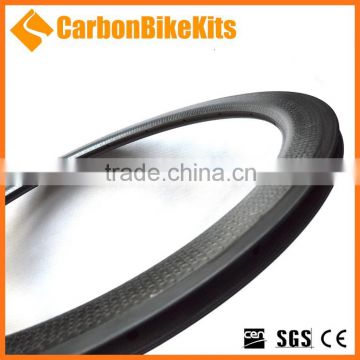 Customized 25mm Wide 58mm Deep U Shape 700c Toray Carbon Fiber Rims Dimple Clincher