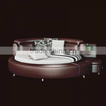 2015 New Modern Design Leather Round Bed B80037 photo-2