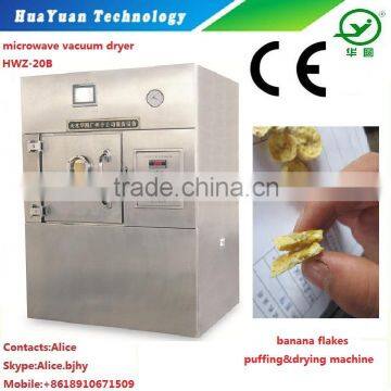 industrial microwave vacuum banana flake puffing machines