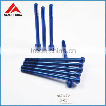 Titanium colorful anodized screw