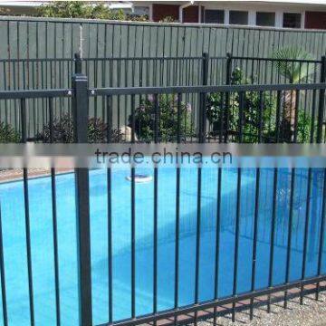 Metal swimming pool fence