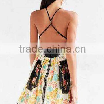 Printing 2016 New Designer Sexy With Strapy Back Bohemian Style Mini Dress for Women photo-5