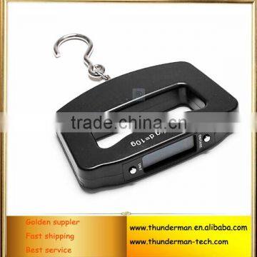50kg Digital Luggage Fish Scale with Blue LED backlight, Digital hanging luggage scale