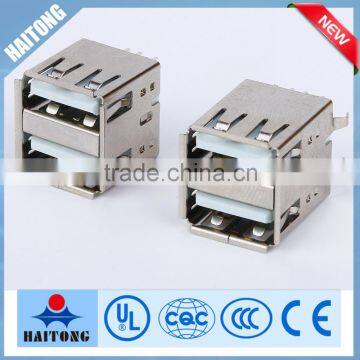 180 degree double usb female connector USB