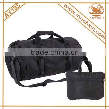 Light Weight 420D Nylon Black Trave Bag Folding Duffle Bag