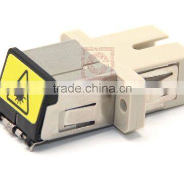 SC SX fiber optic adapter with flange and shutter in high quality