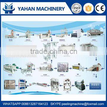 high quality plywood board lamianting production line/hot press machine