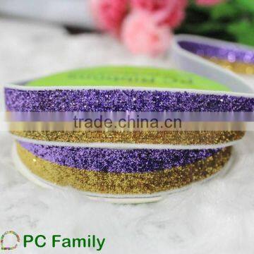 Fashion Design Metallic Glitter Elastic Ribbon