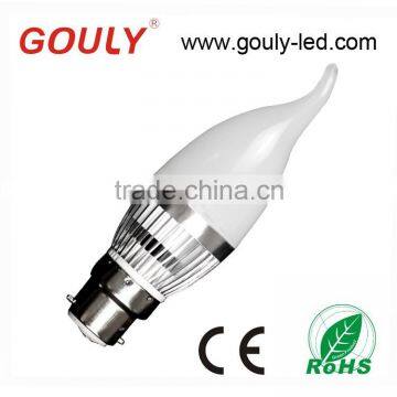 3W Non-Dimmable led candle light 260LM led candle light bulb E14