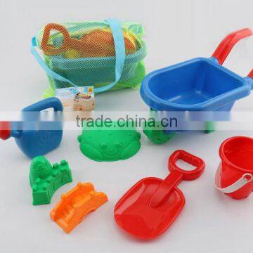 Summer funny beach sand molds kids toys Beach trolley (7PCS)