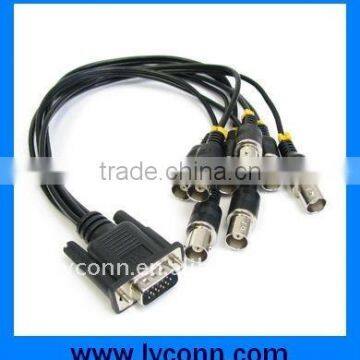 UL approval audio cable with 8BNC plug