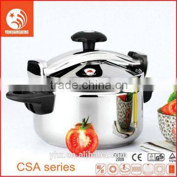 Polished stainless cookware sandwich bottom pressure cooker super capsule bottom cookware