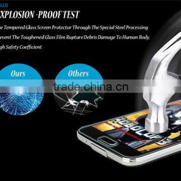 High quality stylish tempered glass screen protector for s4
