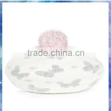 Butterfly and Heart Knit Beret Hat Pattern /beret Hats for Children/beret Hats