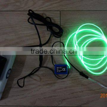 AC110V-240V Constant light INVERTER"Polar light 3"OD:2.6mm Lime EL WIRE