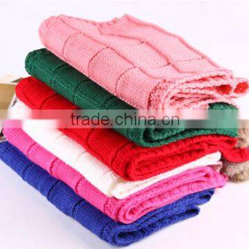MS81057C Korean Style Winter Kids Plain Design Scarves