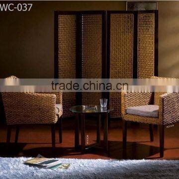 Small Natural Rattan Coffee Table Set- Wicker Rattan Dining Table Set