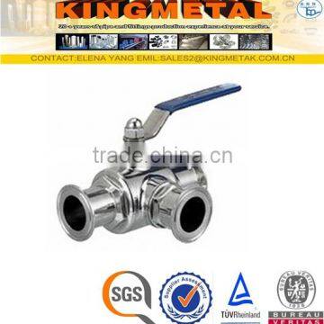 SS304/316 Stainless Steel Sanitary 3 Way Ball Valve 4 Inch photo-3