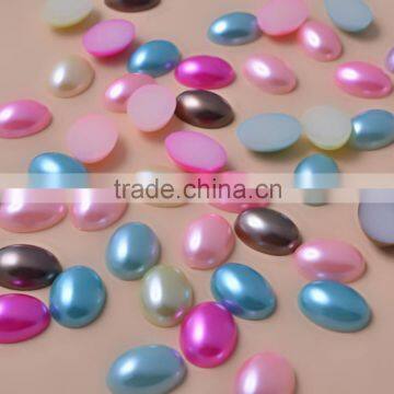 fancy 4x6mm DIY ABS plastic oval shape fake pearl