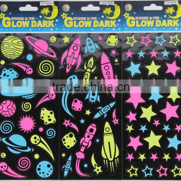 Glow in dark decal star sticker Luminous Fluorescent Wall Art_Colorful