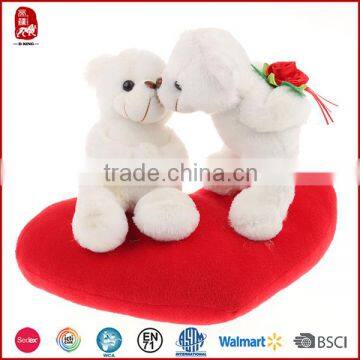 kissing pair teddy bears one pair rose courtship bear plush toy teddy bear for Valentine