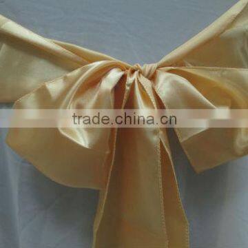 Gold Elegant Satin Chair Sashes