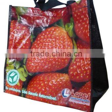 pp Woven Shopping Zipper Bags With Fruit photo-5