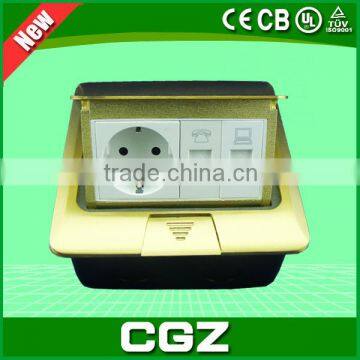 CGZ Brand 2015 new hot sale waterproof electrical floor socket high quality