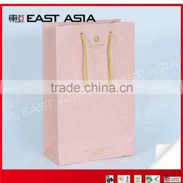 Art Paper Gift Bag with Cotton Rope Handles and Hot Stamp Logo