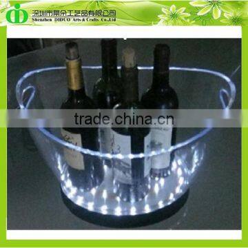 DDI-B003 ISO9001 Chinese Factory Wholesale SGS Non-toxic Test Cheap Plastic Ice Bucket, LED Ice Bucket