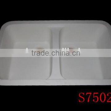 wholesale solid surface countertop material kitchen sink,double bowls resin sink,wash basin