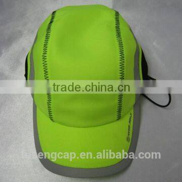 green color short brim young life cycling caps