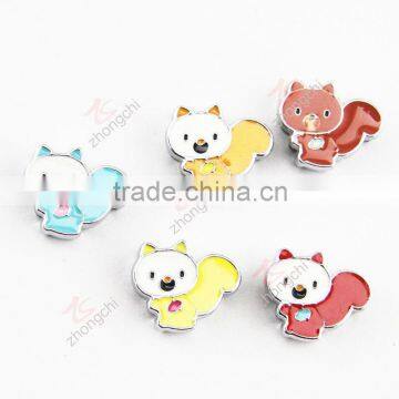 zinc alloy metal enamel squirrel charm for Jewelry making