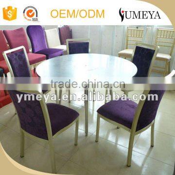 Wholesale comfortable hotel chair aluminum fabric stackable dining chair