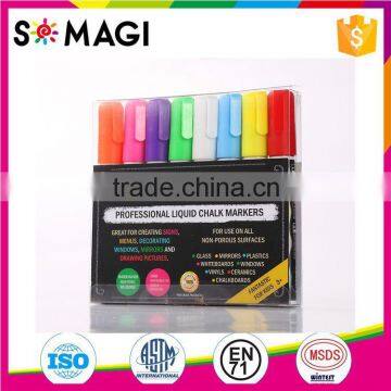 Premium Liquid bullet and chisel Nib Chalk Marker with rich colors And Fluorescent