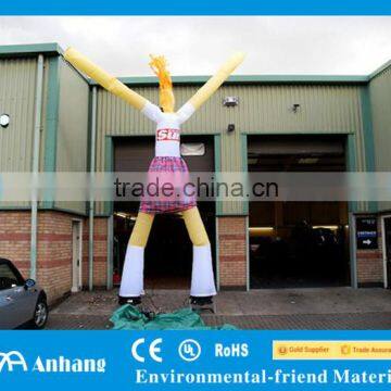 Inflatable Bespoke Design Sky Guy Air Dancer/Wearing Plaid Skirt Sky Dancer