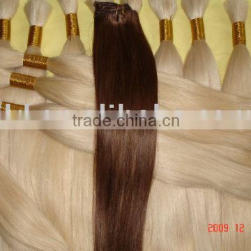 Colored Human Hair Bulk-613# blonde remy hair