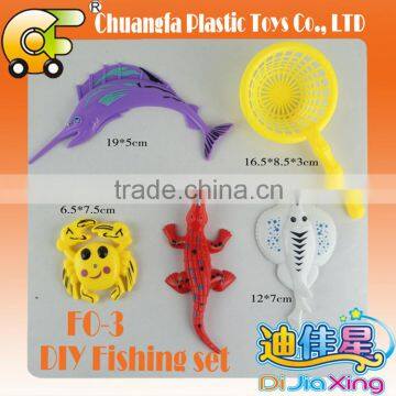 China plastic toys kids funny DIY magnetic fishing toy kit for kid