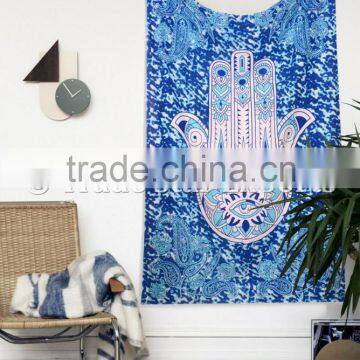 Twin Indian Hippie Hamsa Hand Good luck Hand of Fatima Islamic Wall Art Bohemian Wall Hanging Tapestry