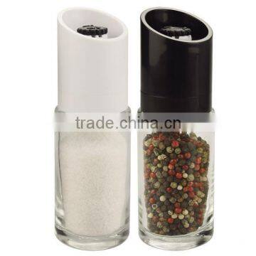 SINOGLASS trade assurance with ceramic mechanism wholesale 170ml bottle glass salt and pepper mill