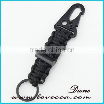 Custom LOGO paracord survival keychain with a thick firebar