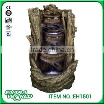 40 Inch Trunk 3 Tiered Waterfall Garden Fountain